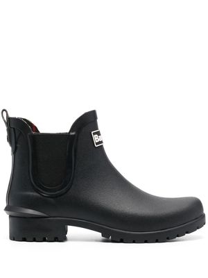 Barbour logo-patch ankle boots - Black