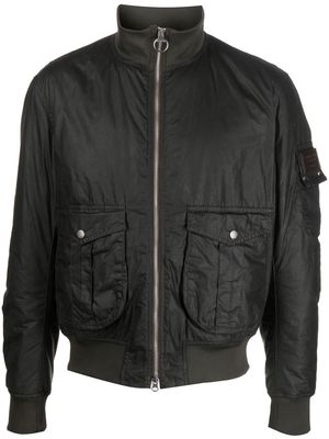 Barbour logo-patch bomber jacket - Black