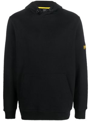 Barbour logo-patch cotton hoodie - Black