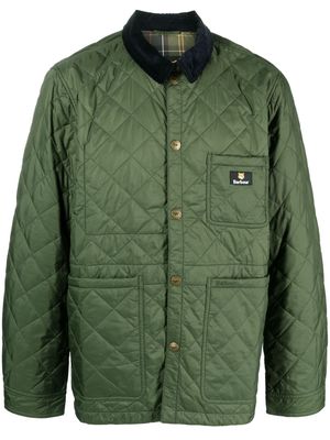 Barbour logo-patch padded-design jacket - Green