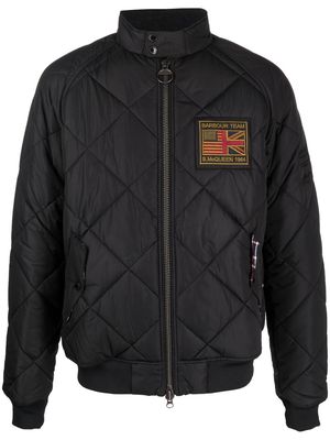 Barbour logo-patch quilted jacket - Black