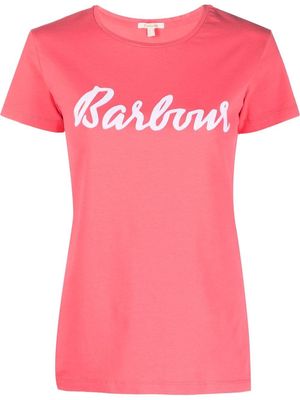 Barbour logo-print cotton T-shirt - Pink