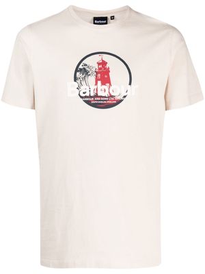 Barbour logo-print organic cotton T-shirt - Neutrals