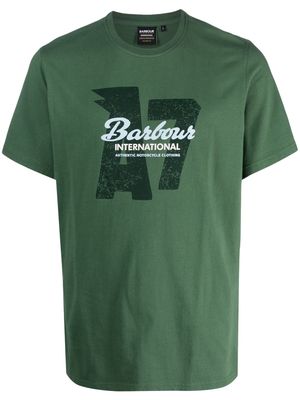 Barbour logo-print short-sleeved cotton T-shirt - Green