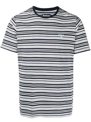 Barbour logo-print striped T-shirt - Blue