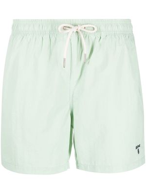Barbour logo-print swim shorts - Green