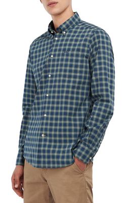 Barbour Lomond Tailored Fit Button-Down Shirt in Kielder Blue Tartan