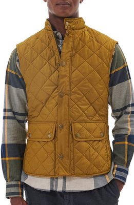 Barbour Lowerdale Slim Fit Quilted Vest in Washed Ochre