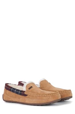 Barbour Martin Faux Shearling Slipper in Camel