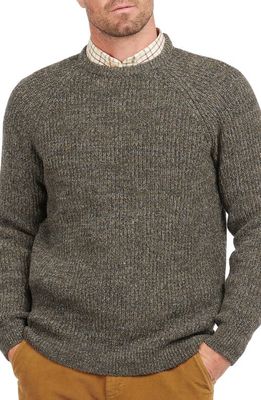 Barbour Men's Horseford Wool Crewneck Sweater in Olive