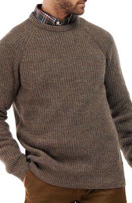 Barbour Men's Horseford Wool Crewneck Sweater in Sandstone