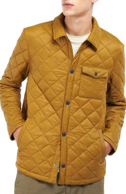 Barbour Newbie Quilted Nylon Jacket in Yellow Russet