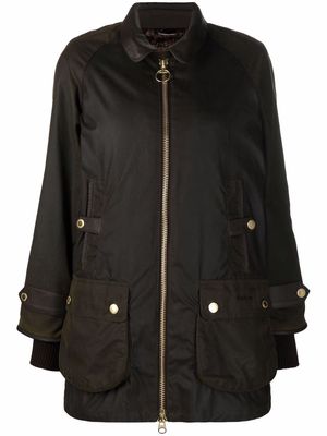 Barbour Norwood waxed mid-length jacket - Green