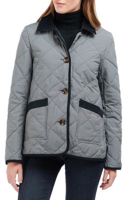 Barbour Oreila Plaid Quilted Jacket in Mist Check