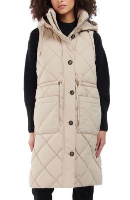 Barbour Orinsay Quilted Hooded Vest in Oat/Ancient
