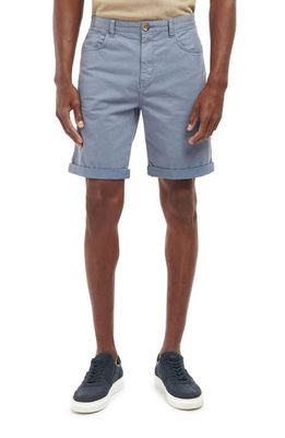 Barbour Overdyed Five Pocket Stretch Twill Shorts in Washed Blue
