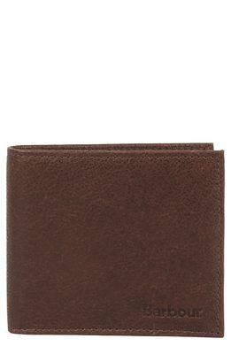 Barbour Padbury Leather Wallet in Dk Brown