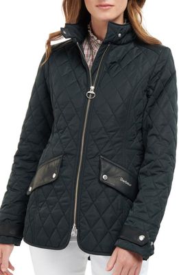 Barbour Premium Cavalry Quilted Jacket in Black/Ancient