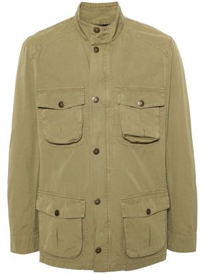 Barbour press-stud cotton cargo jacket - Green