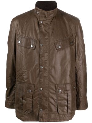 Barbour press-stud crinkled raincoat - Brown