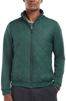 Barbour Quilted Bomber Jacket in Green Gables