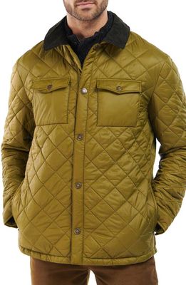 Barbour Quilted Shirt Jacket in Moss