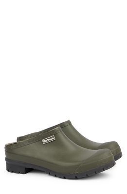 Barbour Quinn Rubber Clog in Olive
