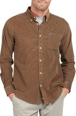 Barbour Ramsey Corduroy Button-Down Shirt in Brown