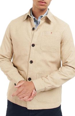 Barbour Riva Stretch Cotton Button-Up Overshirt in Trench