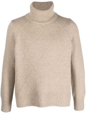 Barbour roll-neck knitted jumper - Neutrals