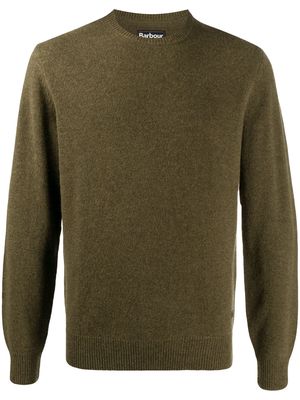 Barbour round neck knitted jumper - Green