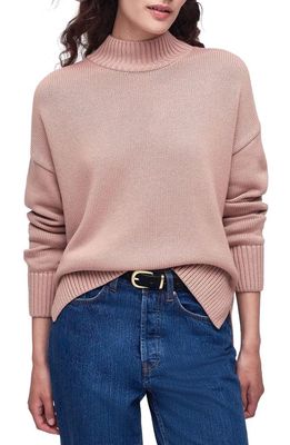 Barbour Sandy Funnel Neck Shaker Stitch Sweater in Nougat