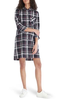 Barbour Seaglow Plaid Shirtdress in Navy Check