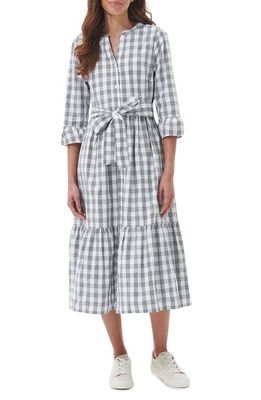 Barbour Seamills Cotton Gingham Shirtdress in Navy Check