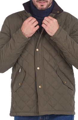 Barbour Shoveler Quilted Jacket in Army Green
