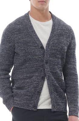 Barbour Sid Wool & Cotton Cardigan in Navy Marl