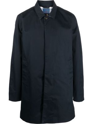 Barbour single-breasted long-sleeve coat - Blue