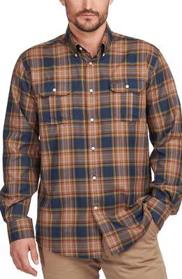 Barbour Singsby Plaid Button-Up Shirt in Navy