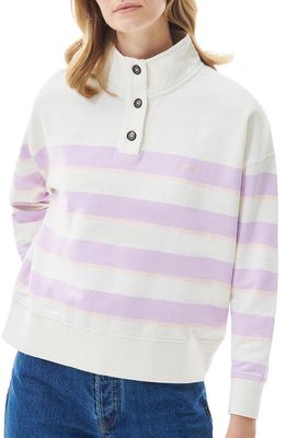 Barbour Snapdragon Stripe Cotton Sweatshirt in Multi Stripe