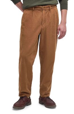 Barbour Spedwell Pleated Corduroy Chinos in Cinnamon