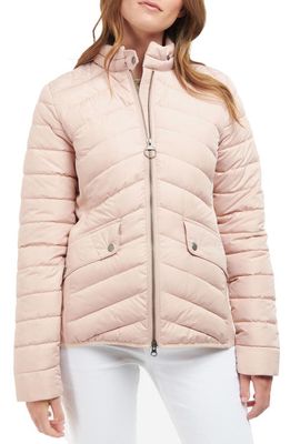 Barbour Stretch Cavalry Quilted Jacket in Rose Dust/Rose Dust Marl