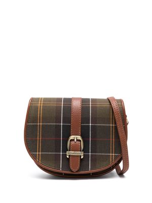 Barbour tartan check-pattern crossbody bag - Brown