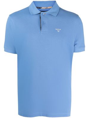 Barbour Tartan logo-embroidered polo shirt - Blue