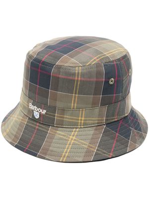 Barbour tartan-print bucket hat - Green