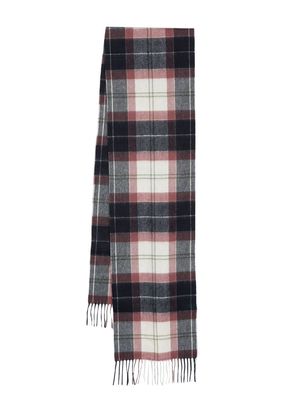 Barbour tartan-print knitted scarf - Pink