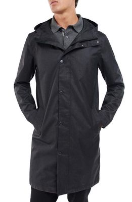 Barbour Trent Mac Waterproof Longline Jacket in Charcoal Check
