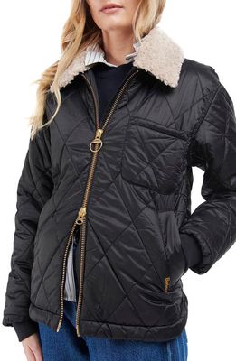 Barbour Vaila Quilted Jacket in Black/Ancient