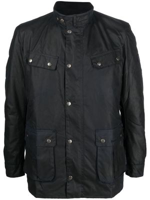 Barbour wax-coated zipped jacket - Blue