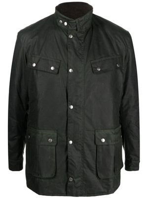 Barbour wax-coated zipped jacket - Green