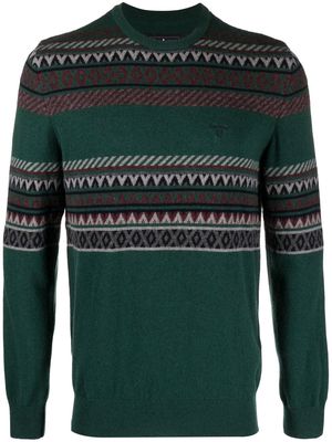 Barbour Winterborne Fairisle intarsia-knit jumper - Green